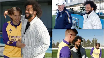 Marcelo Vieira shared a heartwarming moment with his former Real Madrid teammates on his return to the club during his break from Fluminense.