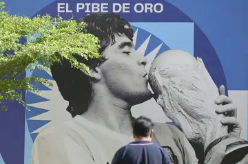 Former players and fans paid tribute to the late Diego Maradona on the second anniversary of his death
