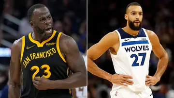 Draymond Green, Rudy Gobert, Golden State Warriors, Minnesota Timberwolves, NBA, Klay Thompson, Jaden McDaniels