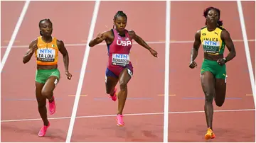 Sha'Carri Richardson, Shericka Jackson, Marie Josee Ta Lou, 2023 World Athletics Championships