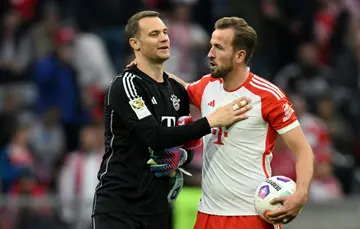 Bayern Munich captain and goalkeeper Manuel Neuer (left) and forward Harry Kane missed international matches in March through injury
