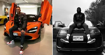 Israel Adesanya with his cars.