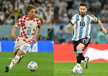 Croatia midfielder Luka Modric (left) will go head to head with Lionel Messi in the World Cup semi-finals