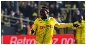 Osman Bukari recorded his second assist in his last three games as Nantes overcame Montpellier in the French Ligue 1. Photo credit: @OsmanBukari9