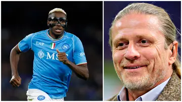 Emmanuel Petit believes Napoli's Victor Osimhen is more likely join Manchester United or Paris Saint-Germain.