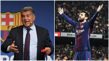 Barcelona, president, boss, Joan Laporta, Lionel Messi