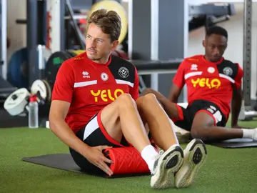  Sander Berge of Sheffield United during a training session at Shirecliffe Training Ground in Sheffield