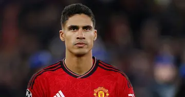 Raphael Varane playing for Manchester United.