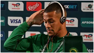 William Troost-Ekong attends a press conference at Palais de la Culture in Abidjan ahead of the Africa Cup of Nations 2023 football match between Ivory Coast and Nigeria. Photo: Issouf Sanogo.