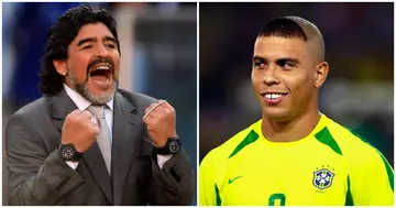 Ronaldo Nazario, Diego Maradona, Real Madrid, Brazil, Argentina