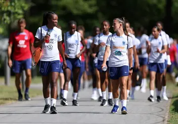 France are training in Clairefontaine, outside Paris before the FIFA Women's World Cup in Australia and New Zealand