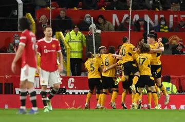 Wolves and Man United players