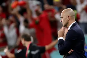 Belgium boss Roberto Martinez watched his side slide to a tame defeat by Morocco