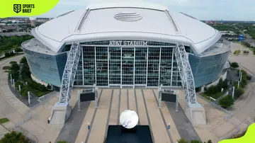 An aerial view of AT&T Stadium