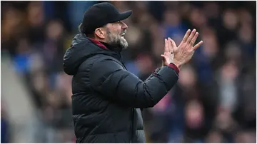 Jurgen Klopp reacts during the Premier League match between Crystal Palace and Liverpool FC at Selhurst Park. Photo by Sebastian Frej.