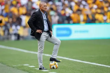 Cavin Johnson looks on from the touchline during the PSL football match between Kaizer Chiefs and Orlando Pirates at the FNB Stadium in Johannesburg on November 11, 2023. Photo: Phill Magakoe.