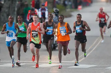 A group of elite marathon in Houston