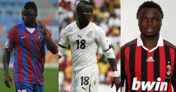 Dominic Adiyiah with Ghana and AC Milan. SOURCE: Twitter/ @Ghanasoccernet
