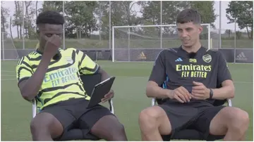 Bukayo Saka, Kai Havertz, Arsenal.