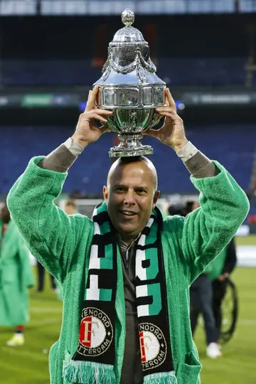 Slot lifted the Dutch Cup with Feyenoord this season