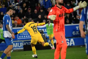 Barcelona's Brazilian forward Vitor Roque struck in the second half but was then sent off harshly in a lively cameo off the bench