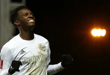 Eddie Nketiah scored twice as Arsenal beat Oxford in the FA Cup