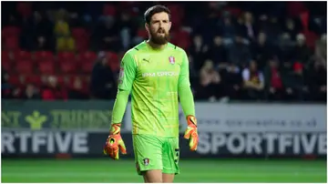 Josh Vickers in action during the Sky Bet League One match between Rotherham United and Lincoln City. Photo by Andrew Vaughan.