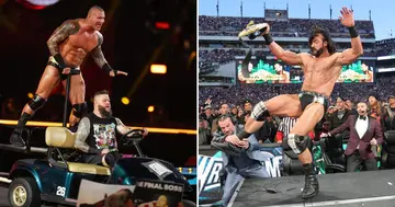 Kevin Owens and Randy Orton arrived at ringside together while CM Punk attacked Drew McIntyre.