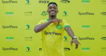 Kennedy Musonda showing off his Yanga SC kit.