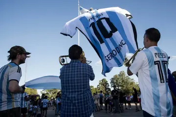 The Argentine capital is a sea of blue and white jerseys, most bearing Messi's number 10