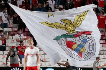 Flag of Benfica during the UEFA Champions League match between Benfica and Spartak Moscow at the Estadio do SL Benfica on August 10, 2021, in Lisbon, Portugal