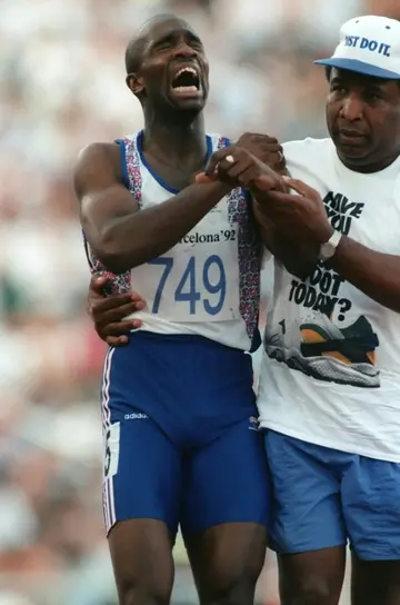 Jim Redmond helped his injured son Derek to complete his 400m race at the 1992 Barcelona Olympics in what became an iconic Olympic moment
