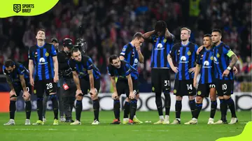 Inter Milan players in Madrid, Spain