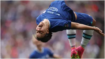 Sam Kerr, Chelsea, Manchester United, women's FA Cup, Wembley stadium.