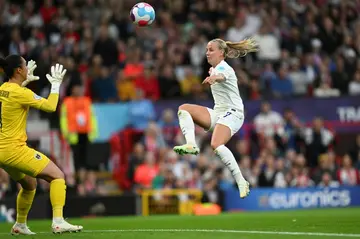 Beth Mead (right)got England off to a winning start at Euro 2022