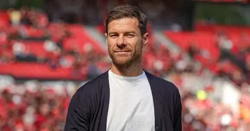 Bayer Leverkusen coach Xabi Alonso.