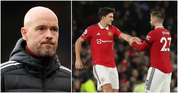 Erik Ten Hag, Harry Maguire, Luke Shaw, Manchester United, England, Old Trafford.