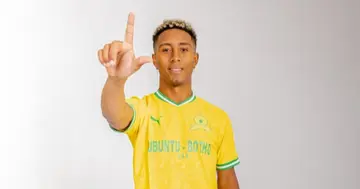 Lucas Costa after signing for Mamelodi Sundowns.