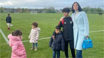 Day After Man City Defeated Man Utd, Georgina Spotted Applauding Cristiano Jr in Man Utd Academy Game