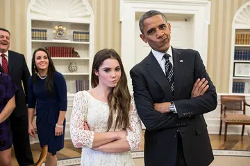 Mckayla Maroney and Barack Obama