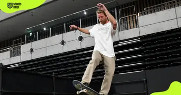 Wes Kremer skates during the Uprising Tokyo previews.