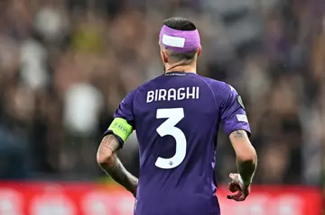 Fiorentina captain Cristiano Biraghi needed eight stitches after being hit by an object thrown from the stands