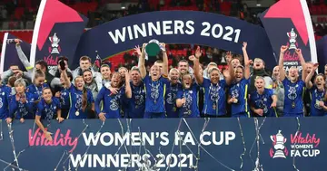 Chelsea crowned winners of the Women's FA Cup Title. Photo: @ChelseaFCW.