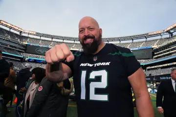 Big Show attends a game at Met Life Stadium