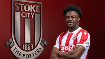 English Championship Club Stoke City Signs Super Eagles Striker From Struggling French Team