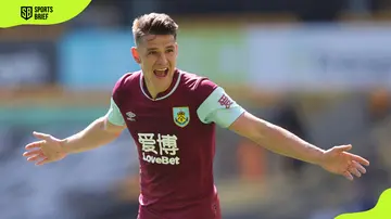 Ashley Westwood celebrates after scoring a goal