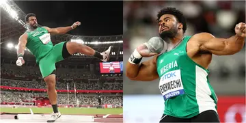 Nigerian athlete who was spotting washing his jersey fails to win medal in field event