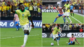 Vinicius Junior, Rainbow, flicks, tricks, dribble, Copa America, Paraguay, Brazil.