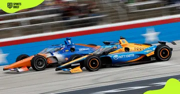 Drivers race at the NTT IndyCar Series.