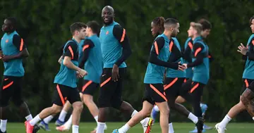 Romelu Lukaku of Chelsea in action during the Chelsea training session ahead of the FIFA World Club Cup final at the Ritz Carlton Hotel on February 11, 2022 in Abu Dhabi, United Arab Emirates. (Photo by Michael Regan - FIFA/FIFA via Getty Images)